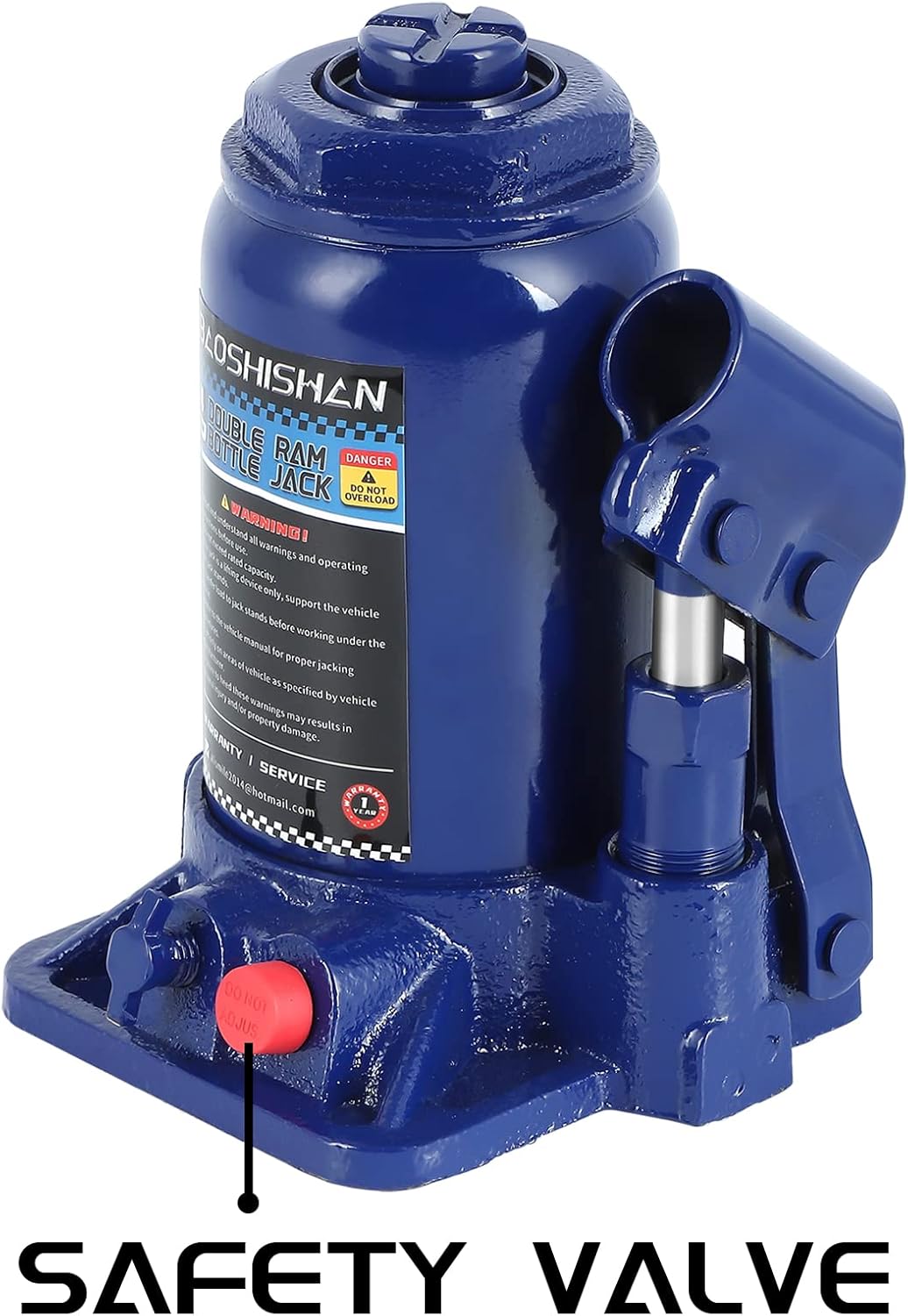 BAOSHISHAN 3 Ton Double Ram Bottle Jack 6-1/2 to 16-1/2 Lifting Range Portable Hydraulic Jack with Carrying Case
