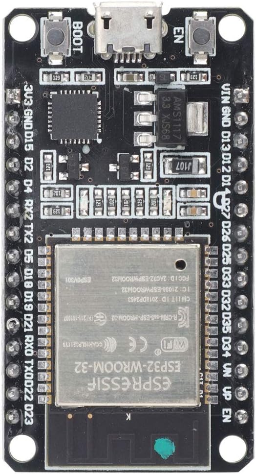 VKLSVAN ESP-WROOM-32 ESP32 ESP-32S Development Board 2.4GHz Dual-Mode WiFi + Bluetooth Dual Cores Microcontroller Processor Module for Arduino IDE Pack of 2