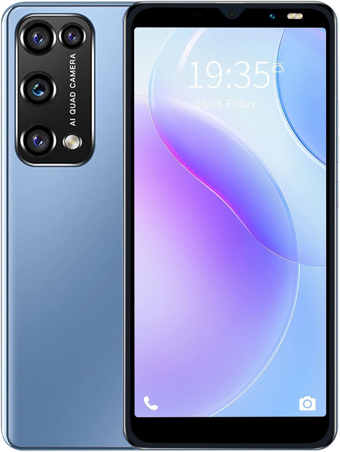 2022 New Unlocked Smartphone, Android 4.4 Unlocked Cell Phones 512MB + 4GB 5.45 Inch Mobile Cell Phone HD Camera Touch Screen Dual SIM Cellphone Unlocked Smart Phone for Father Childrens Gift (A) Pack of 2