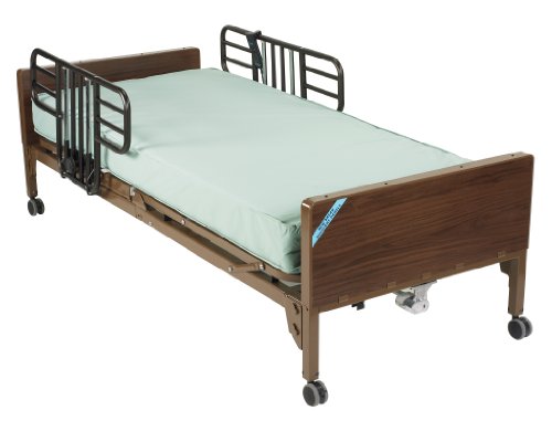 Drive Medical Delta Ultra Light Full Electric Hospital Bed with Half Rails