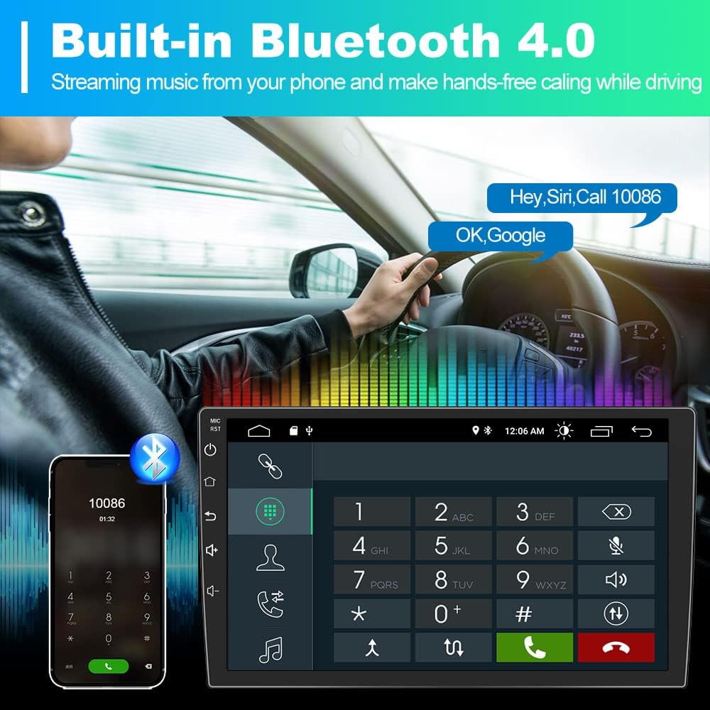AWESAFE Car Radio Stereo for Toyota Prius 2010 2011 2012 2013 2014 2015, 9 Inch Touch Screen Head Unit Built in Carplay Andriod Auto Bluetooth Navigation Video Player