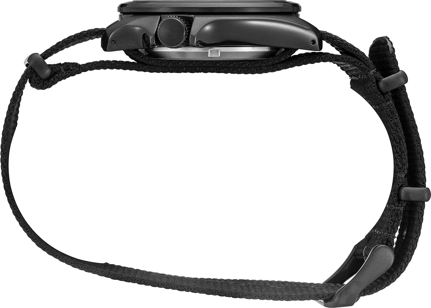 SEIKO Men's 5 Sports Stainless Steel Automatic Watch with Nylon Strap, Black, 22 (Model: SRPE69)