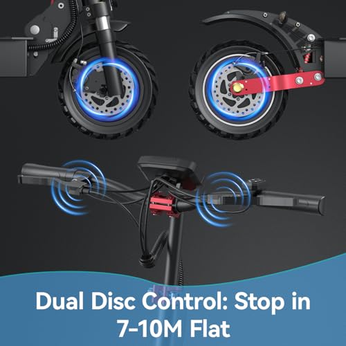 Electric Scooter, 31/53Mph Top Speed, 1000W/5600W Motor, 40/59Mi Long Range, NFC Dashboard, Dual Suspension & Brake System Electric Scooter for Adults