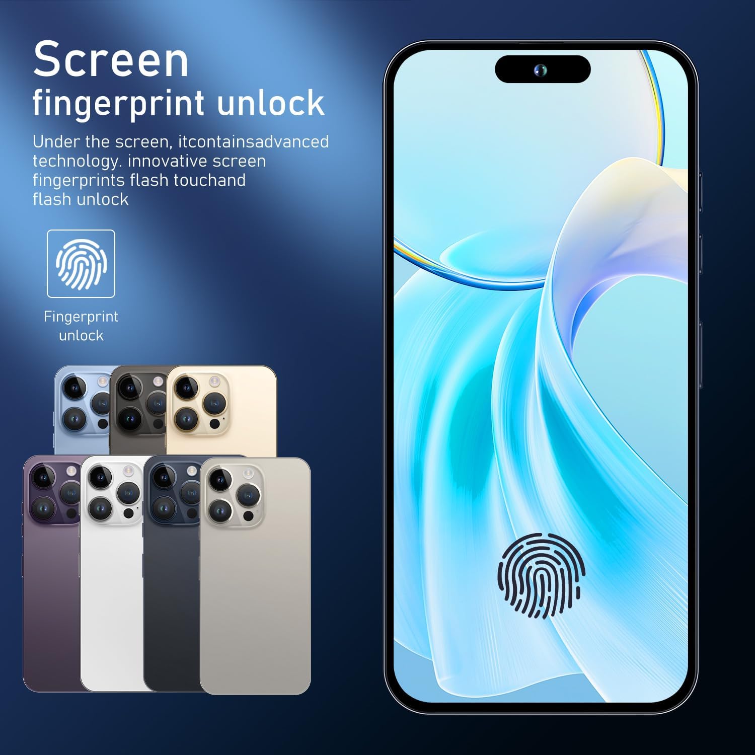 A15 PROMAX Smartphone, 6+256GB Unlocked Phone, Android 13.0, 48+108MP Zoom Camera, Long Battery Life 6800mAh, Dual SIM, 6.7“ HD Screen,5G Phone (LAN)
