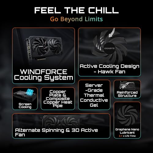 GIGABYTE GeForce RTX 5060 Ti Gaming OC 16G Graphics Card, 16GB 128-bit GDDR7, PCIe 5.0, WINDFORCE Cooling System, GV-N506TGAMING OC-16GD Video Card