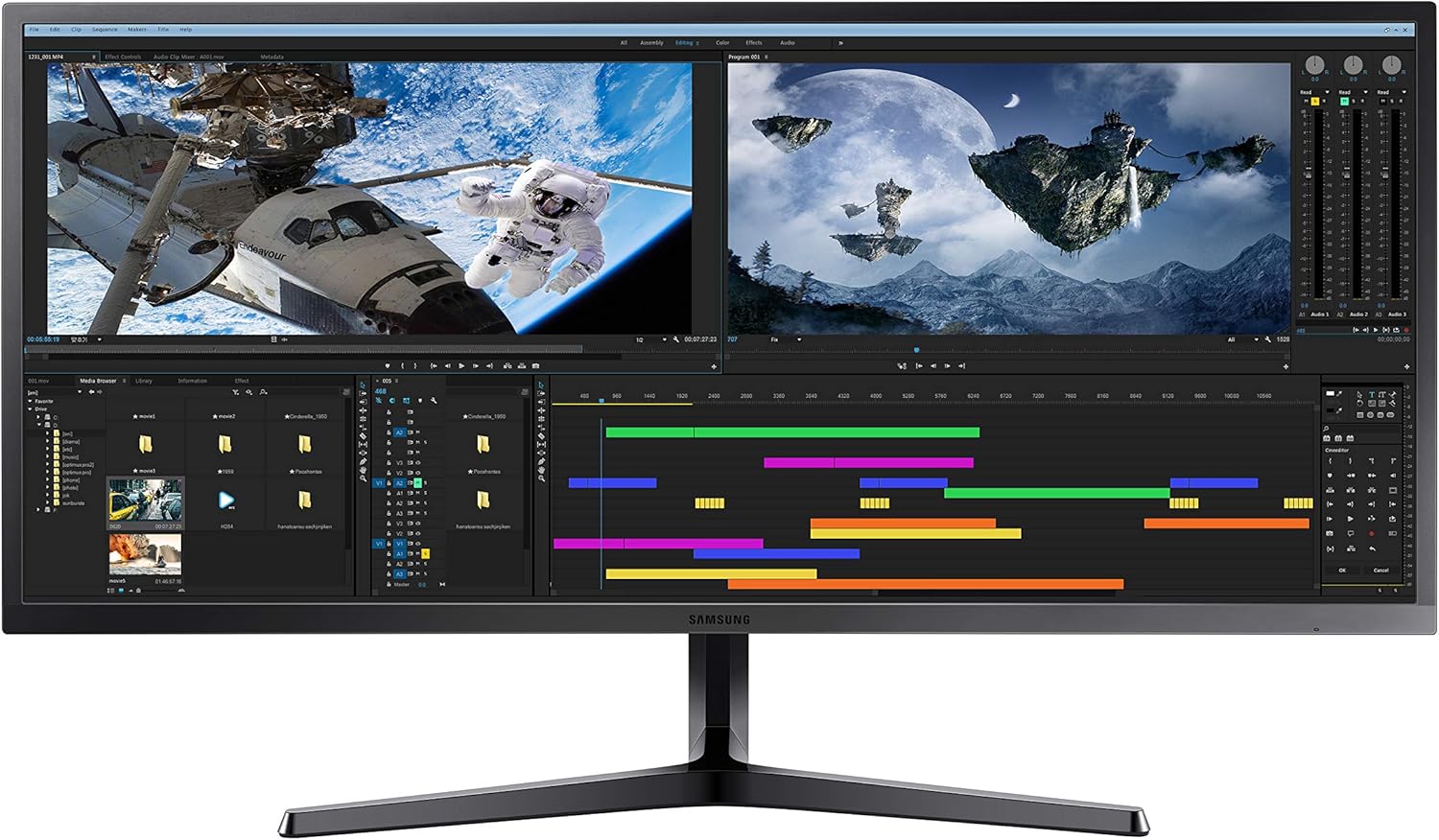 Samsung 34" Class Ultrawide Monitor with 21:9 Wide Screen, S34J552WQNXZA