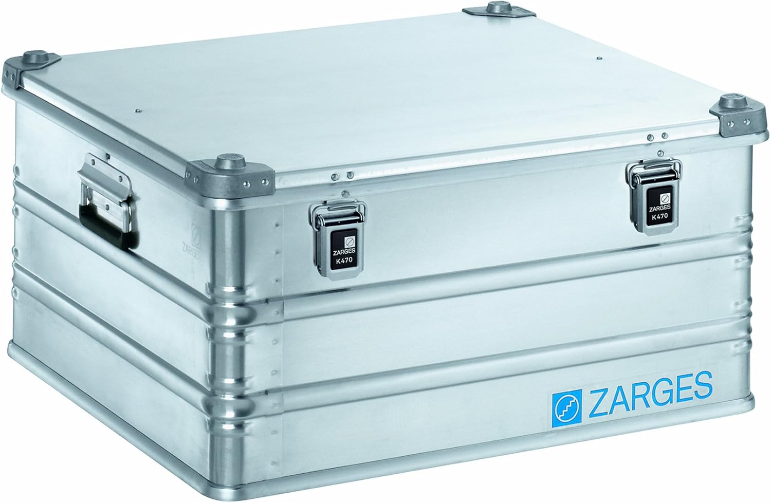 Zarges?K470 Aluminum Hard Protective Carrying Case, Portable Stackable Storage, Customizable Safe Lock Box, Dust and Water Resistant (44.1 x 28.3 x 18.9 Inches)