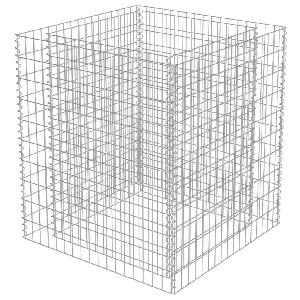 vidaXL Gabion Raised Bed Galvanised Steel 141.7x22x19.7x22x39.4x22