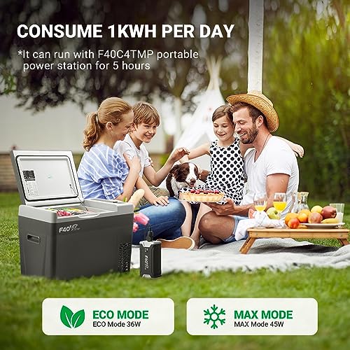 F40C4TMP Portable Refrigerator Freezer 12V Car Freezer Refrigerator (-7.6℉~50℉) with 12/24V DC Portable Car Fridge for Truck, RV, Boat, Camping, Travel and Gift