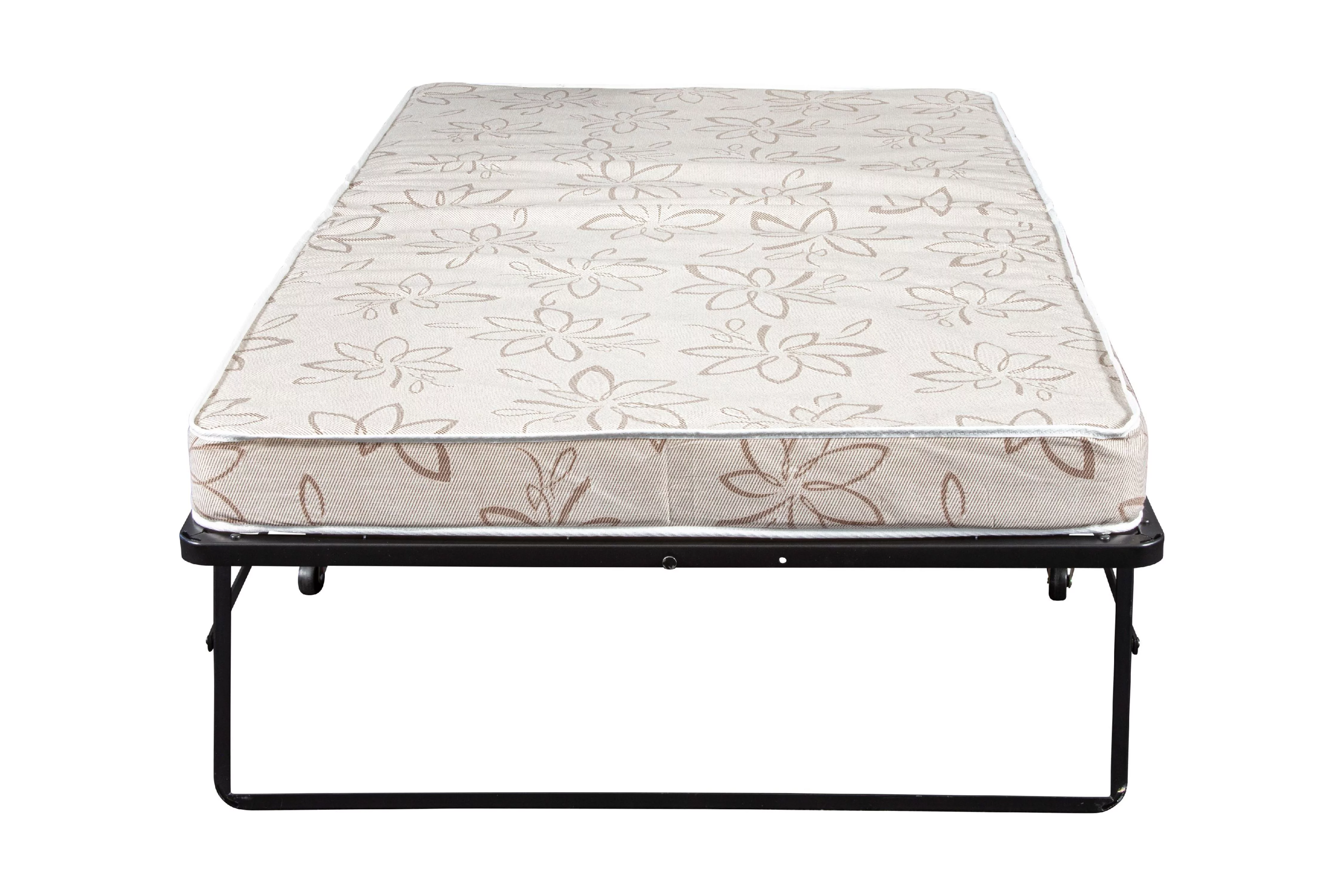 Hollywood Bed Rollaway Bed, Fiber Mattress, Twin, Steel Construction