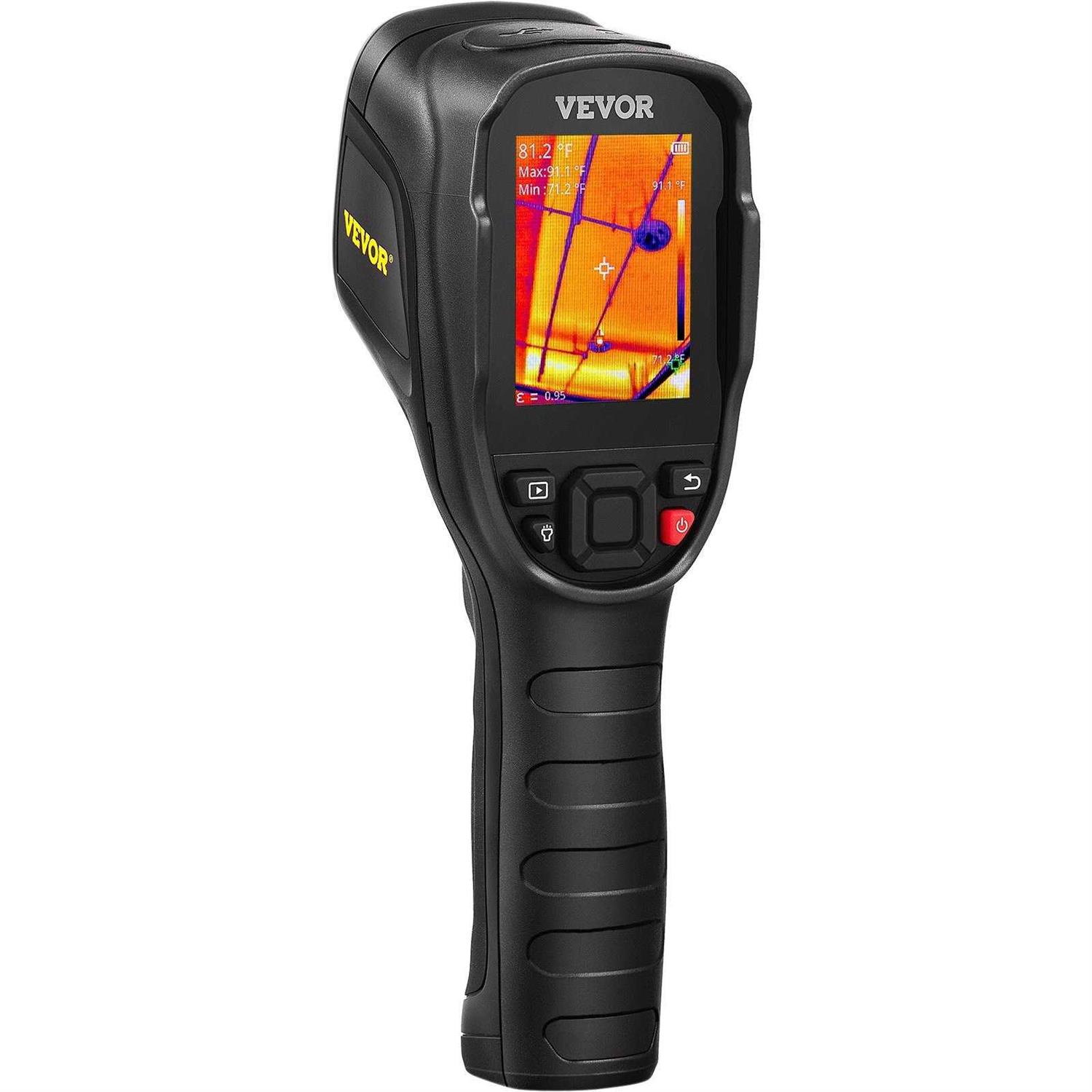 VEVOR Thermal Imaging Camera 240×180 IR Resolution 43200 Pixel Infrared Camera with 16G SD Card LED Light Minus 4°F to 662°F