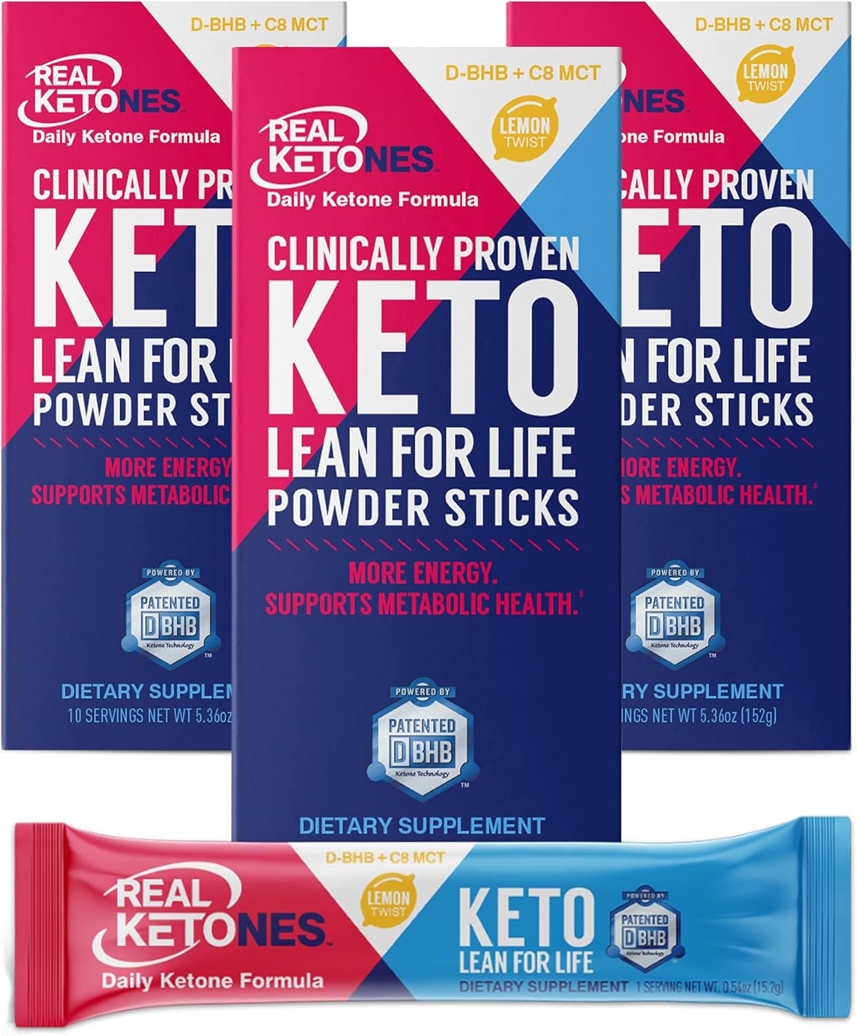 Real Ketones Prime D - Exogenous Keto D BHB + MCT + Electrolytes - Drink Mix Supplement Powder, 30 Packets - Orange Blast - for Rapid Ketosis Pack of 2