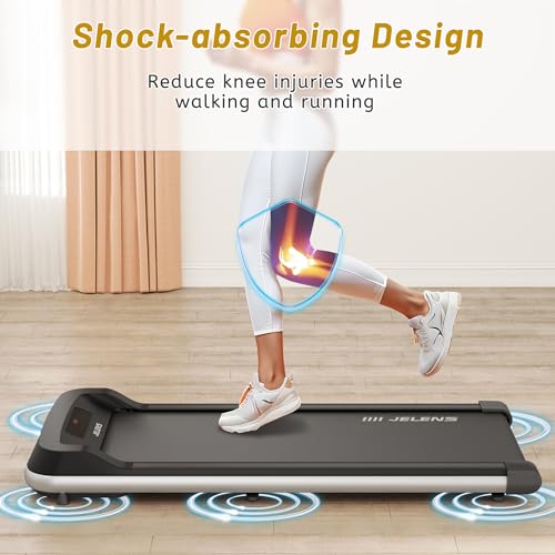 Walking Pad 2 in 1 Treadmill for Walking and Jogging, Under Desk Treadmill for Home Office with Remote Control, 2.5HP Portable Walking Treadmill, Desk Treadmill in LED Display