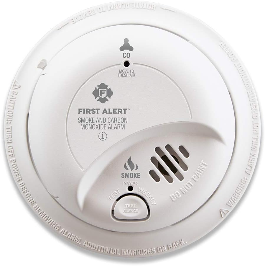 First Alert BRK SC9120LBL Hardwired Smoke and Carbon Monoxide (CO) Detector with 10 Year Sealed Battery Backup , White Pack of 2