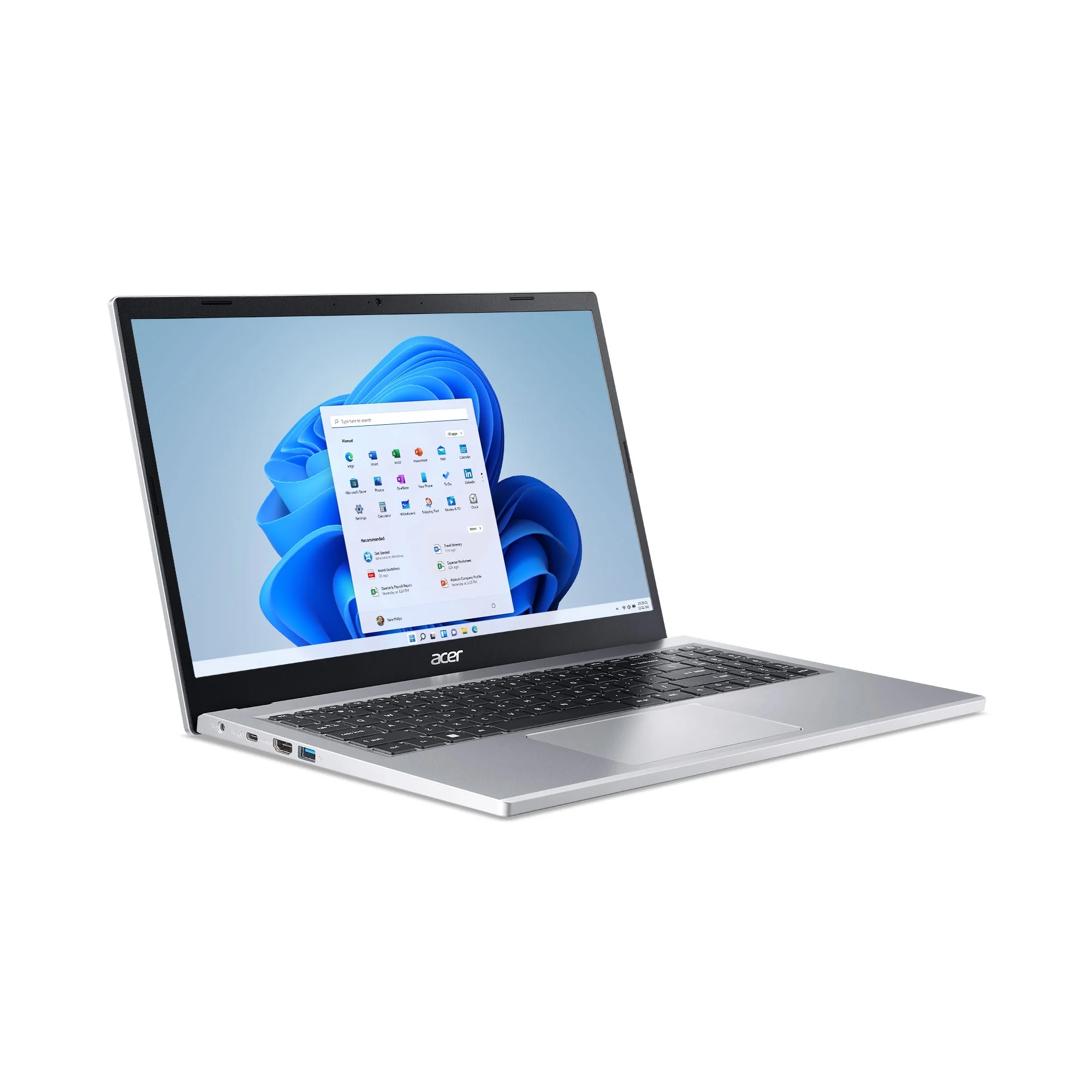 Acer Aspire 3, 15.6" FHD, Intel Core i3-N305 UHD Graphics, 8GB LPDDR5, 128GB UFS, Windows 11 Home in S mode, Silver, NX.KPTAA.001