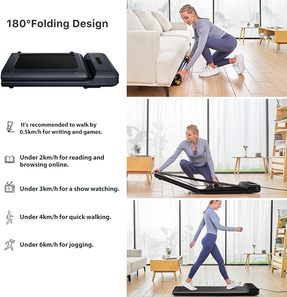 WALKINGPAD C2 Smart Folding Treadmill Under Desk Portable Kingsmith Walking Pad Digital Electric Slim Foldable Fitness Jogging Training Cardio Workout for Home Office 0.5-6KM/H