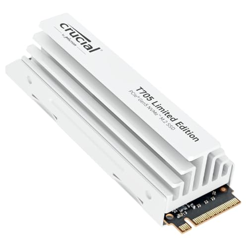 Crucial T705 2TB PCIe Gen5 NVMe M.2 SSD - Up to 14,500 MB/s - Game Ready - Internal Solid State Drive (PC) - +1mo Adobe CC - CT2000T705SSD3