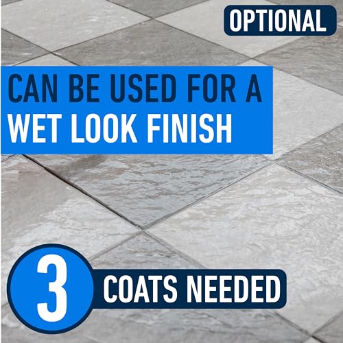 USA-Made 5 Gallon Concrete Sealer (Covers 7500 Sq Ft) – Premium Clear & Wet Sealant for Indoor/Outdoor Surfaces - Ideal for Concrete, Driveways, Garages, Basements, Patios