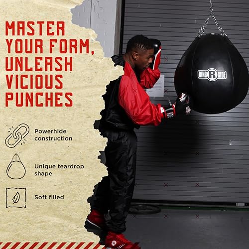 Ringside Body Snatcher Heavy Bag, Soft-Filled, Synthetic Leather Punching Bag for Boxing, MMA, Muay Thai, and More, Includes Heavy-Duty Chain and S-Hooks Connections, 65 Pounds, 22" x 24"