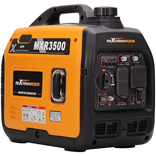 maXpeedingrods 4000 Watt Dual Fuel Inverter Generator with Bluetooth® Control Start and Display, RV Ready, Electric Start, Quiet for Outdoor Camping, Home Backup, Garden，PGMA Compliant