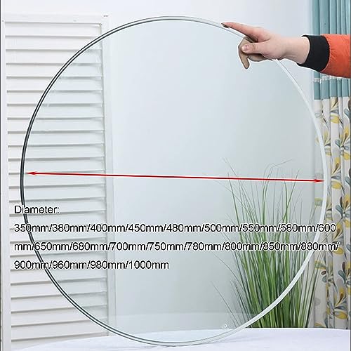 SAGIDAR Round Tempered Glass, Round Table Glass Top, Round Glass Table Top Dining Table Top, 16IN 22IN 26IN 30IN 36IN, Clear Glass High Gloss, Smooth Surface Garden Table, DIY Table