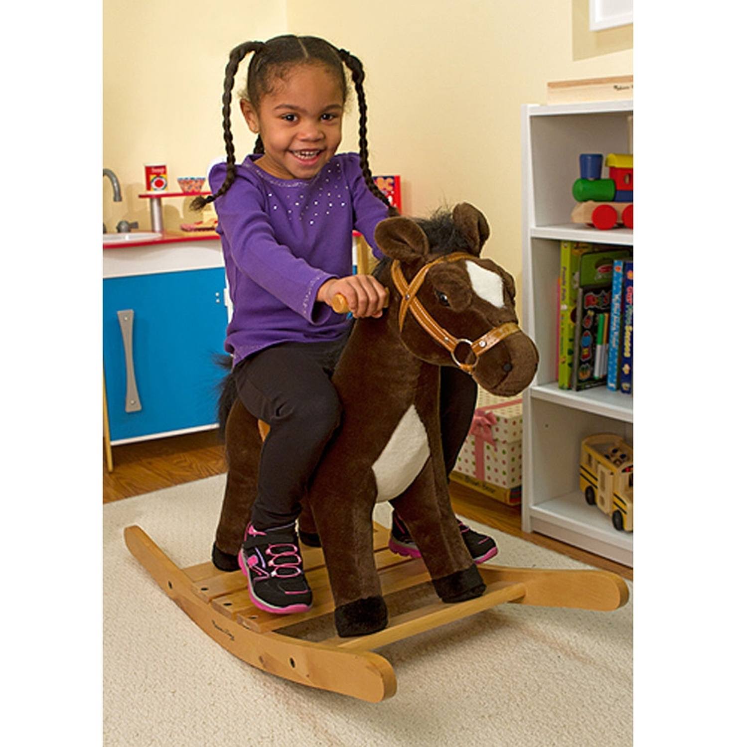 Melissa u0026 Doug Rock and Trot Plush Rocking Horse