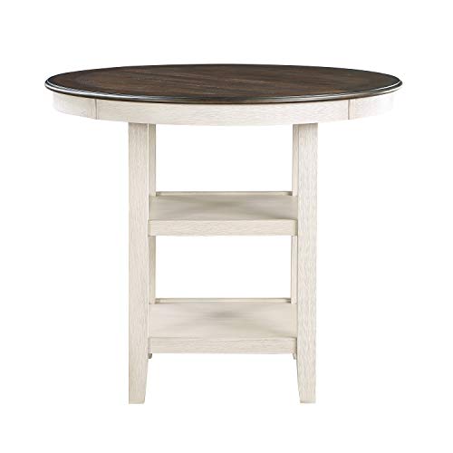 Lexicon Casey Counter Height Round Dining Table, Brown/Antique White
