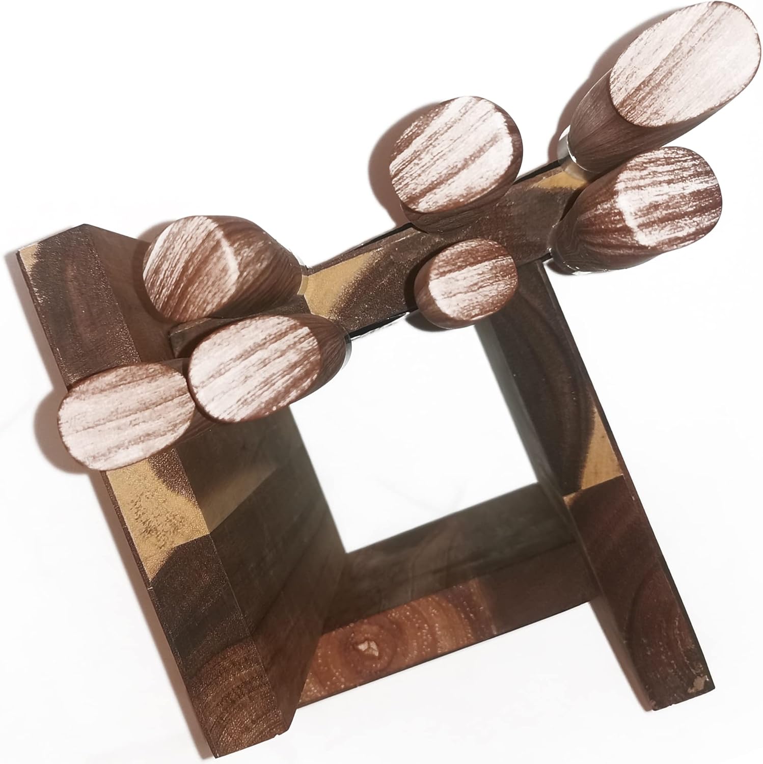 Resafy Magnetic Knife Block Knives Display Stable Board Holder Rack Magnetic Stands with Strong Enhanced Magnets on Both Sides Anti-slip Feet
