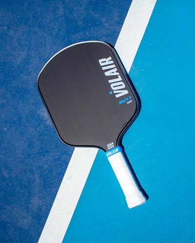 Volair Mach 2 Pickleball Paddle - New Shape - 8.125" Wide - Spin, Control and Power - Toray T700 Carbon Fiber Surface - Polypropylene Honeycomb - USAPA Approved - 14mm and 16mm Options