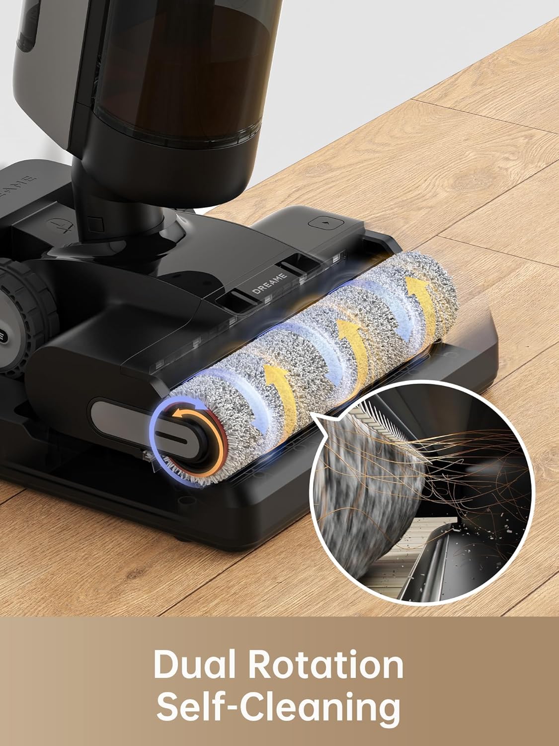 dreame H13 Pro Wet Dry Vacuum Cleaner, Smart Floor Cleaner Vacuum Mop for Hard Floors, 140°F Brush Wash, Hot Air & Dual Rotation Self-Cleaning, GlideWheel™ Power System, Great for Sticky Messes,