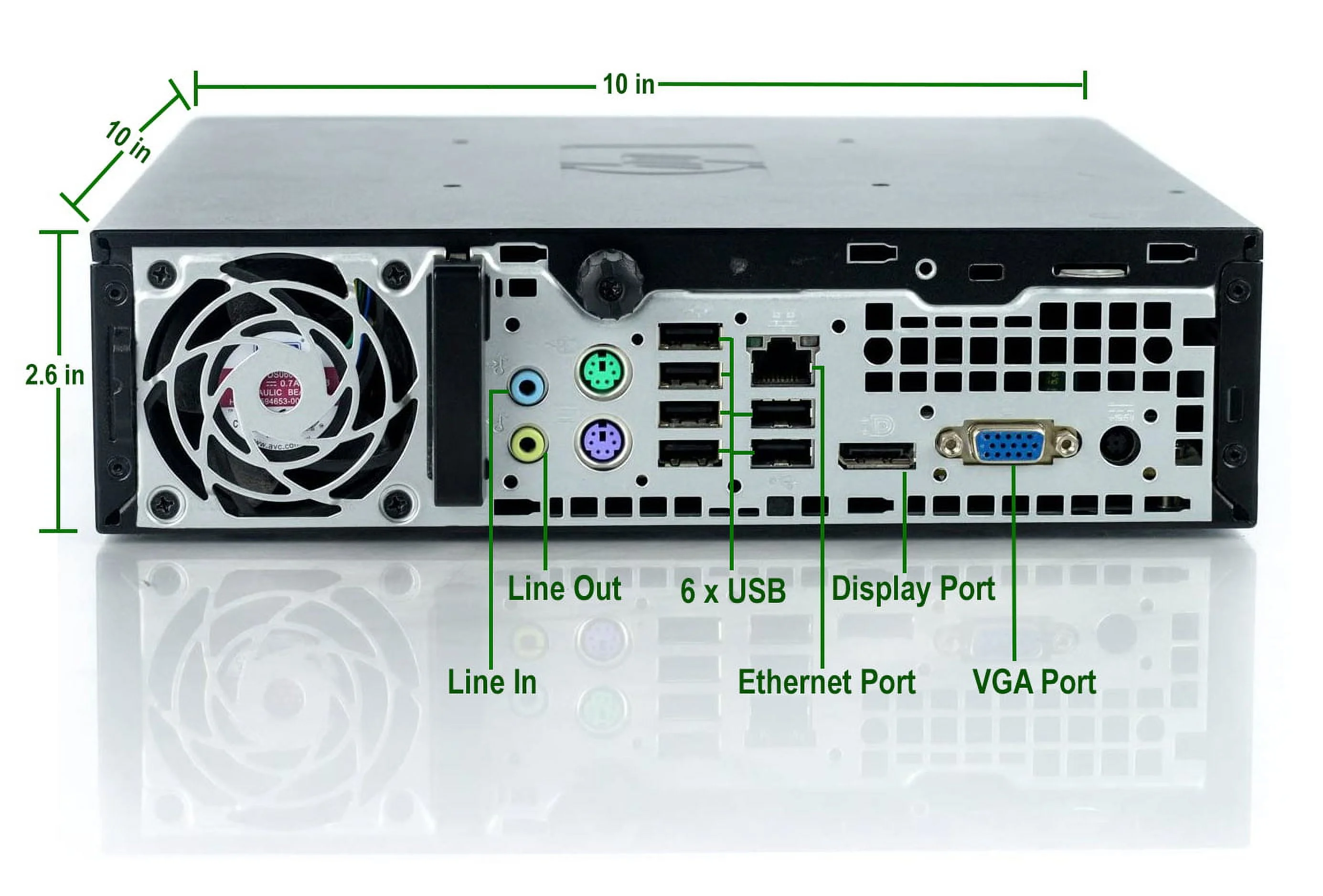 Restored Work from home Computer Ultra Slim HP 8200 USFF Mini Desktop Core i52nd 4GB Ram, 120GB SSD, 500GB HDD, WiFi, Bluetooth, Win10 Home (Refurbished)