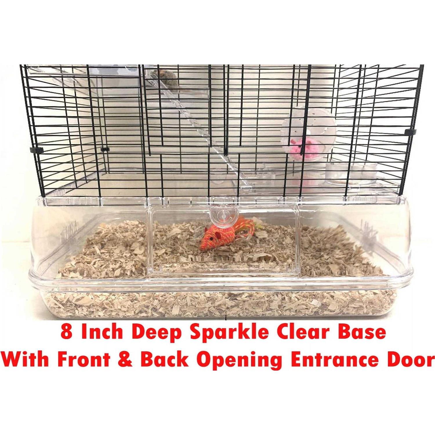 Mcage Large 3-Story Acrylic Clear Hamster Palace Habitat Home House Cage for Guinea Pig Rodent Gerbil Rat Mice Mouse - Pet Supplies online store