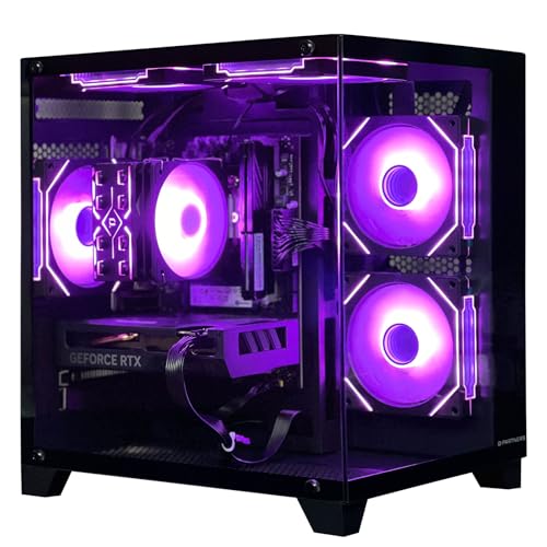 Gaming PC Desktop, Intel Core i5 14400F, RTX 4060, 32GB RAM, 1TB SSD, ARGB Fan, Tower Computer for Gaming and Office