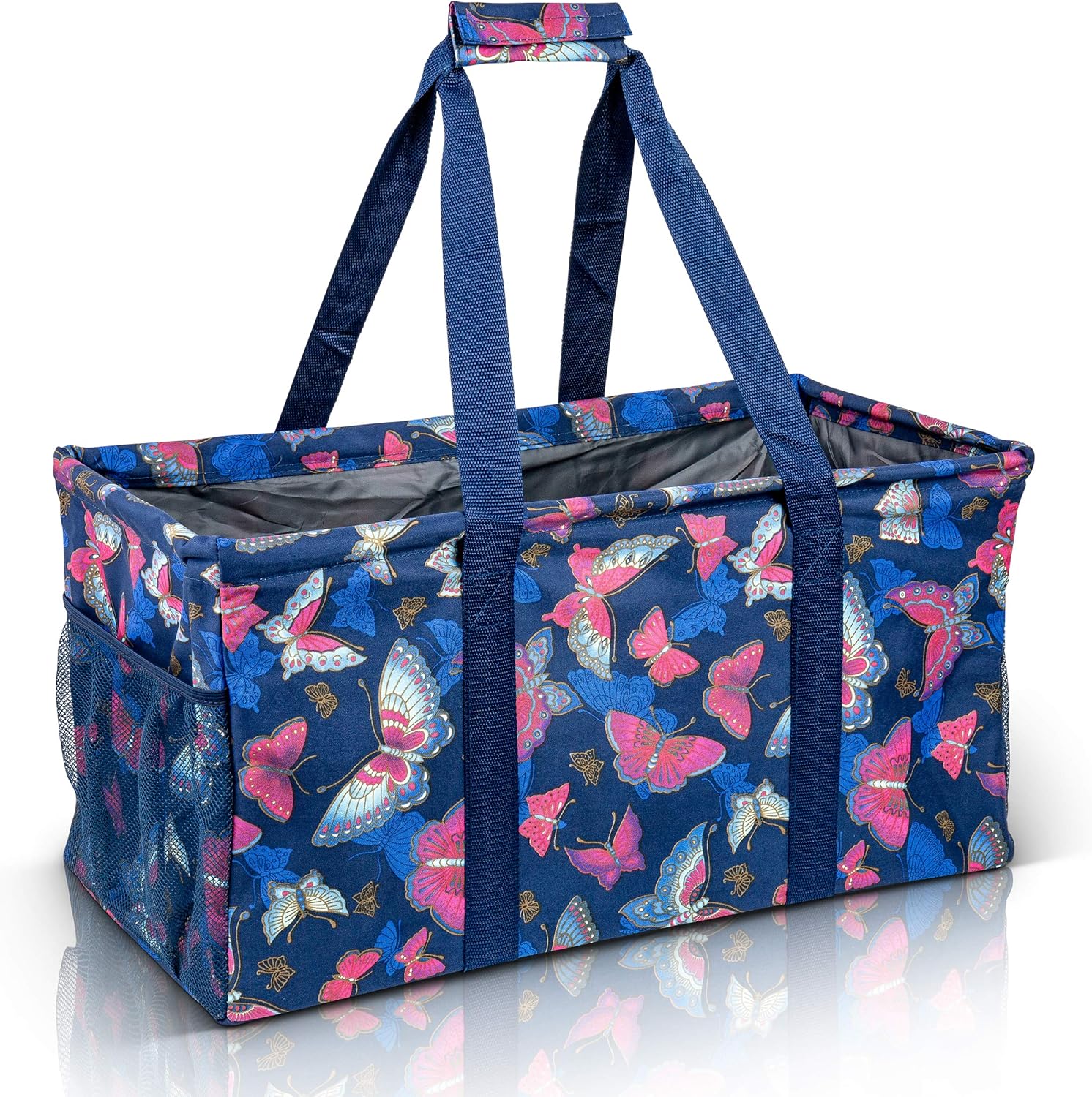 Extra Large Utility Tote Bag - Oversized Collapsible Pool Beach Canvas Basket