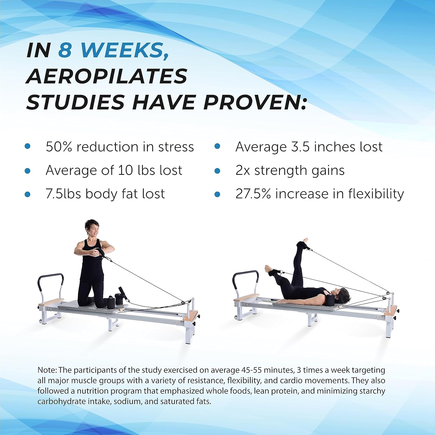 AeroPilates Precision Reformer 610 with Optional Cadillac - Pilates Reformer Workout Machine for Home Gym - Cardio Fitness Rebounder - Up to 350 lbs Weight Capacity