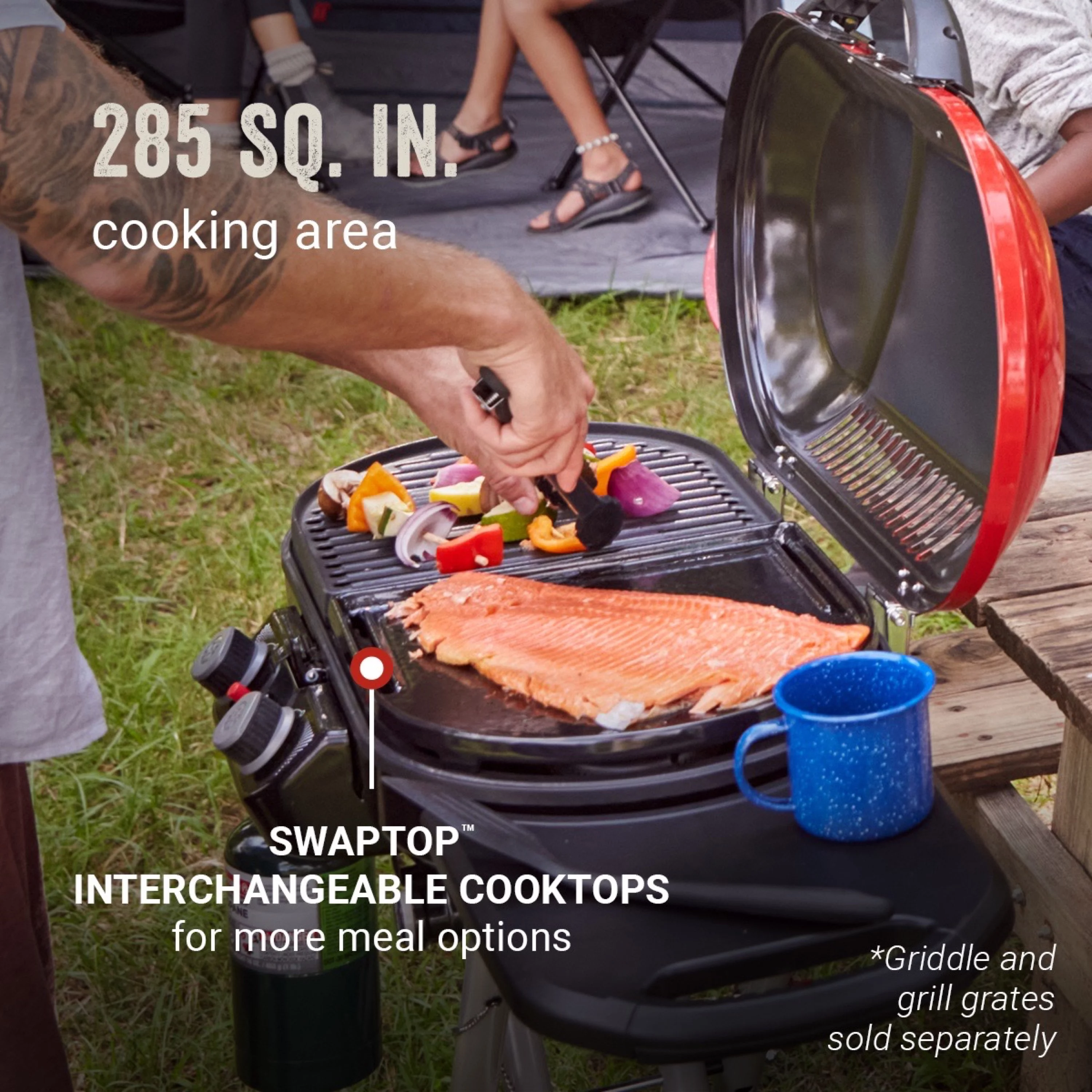 Coleman RoadTrip X-Cursion 2 Burner Propane Gas Portable Grill