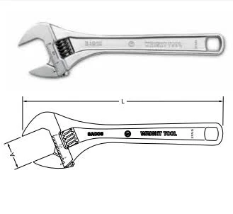Wright Tool 9AC24 24x22 Adjustable Wrench Chrome