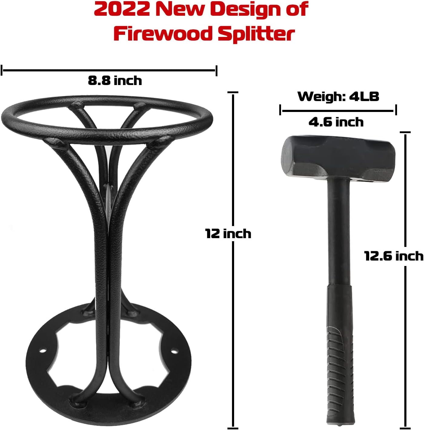 VAVFLY Kindling Cracker Wood Splitter Manual Log Splitter, Firewood Kindling Splitter Cracker, Hand Sturdy Firewood Cutter Safe & Easy Way Log Kindling Splitter for Home Campsite Outdoors