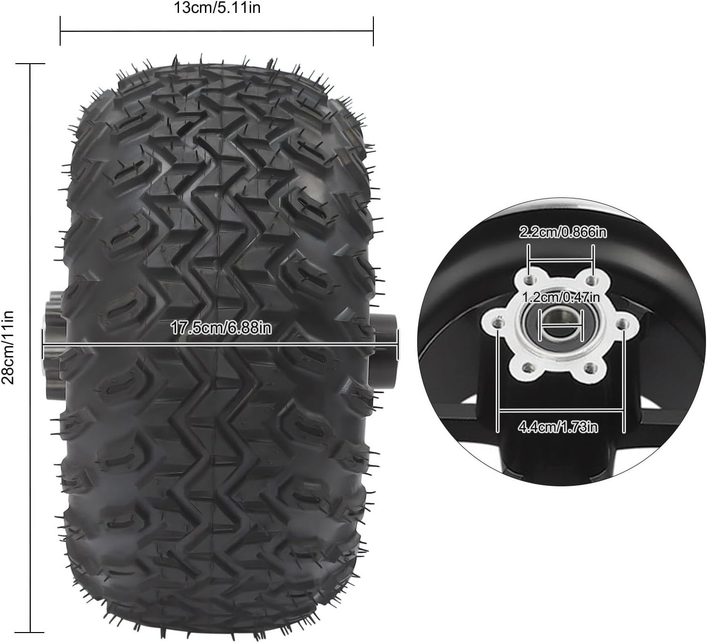 Motor Drive Air Wheel Conversion Kit Dual 350W 36V Brush Gear Motors, Double 10in Wheel Set for Electrical Beach Bike, Wheel Kit with Digital Display Throttle for Electric Cart Bike