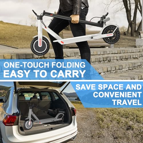 E Scooter for Adults 19-22 MPH 350/500W Motor 281/441Wh Battery,8.5"/10" Tires,Motorized Scooter Up to 22 Miles Range, Foldable Scooter with Double Shock Absorption/Bearing 265 LBS/APP Control