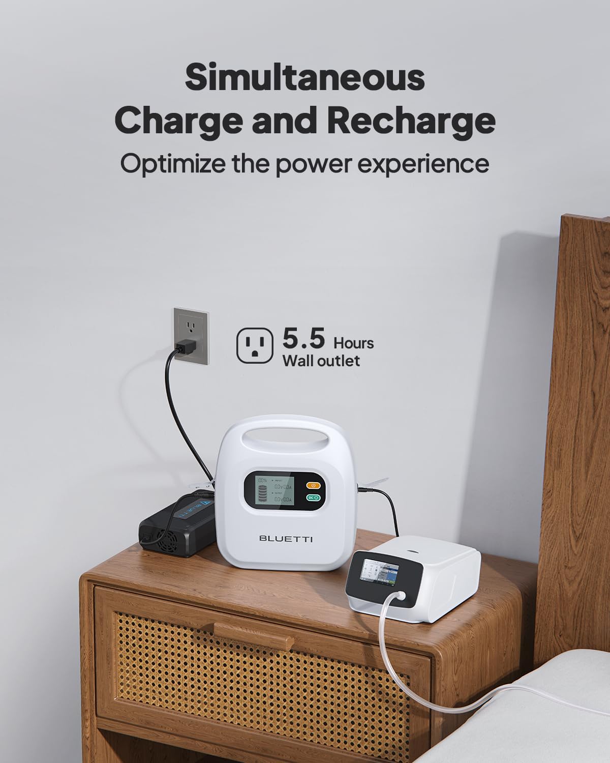 BLUETTI CPAP Battery Backup X30, 297Wh Power Bank for CPAP Machine Airsense 10, Airsense 11, Airmini, Aircurve 10, S9, Dreamstation, System one Z1 Mini, CPAP Battery for Camping, Emergency Power