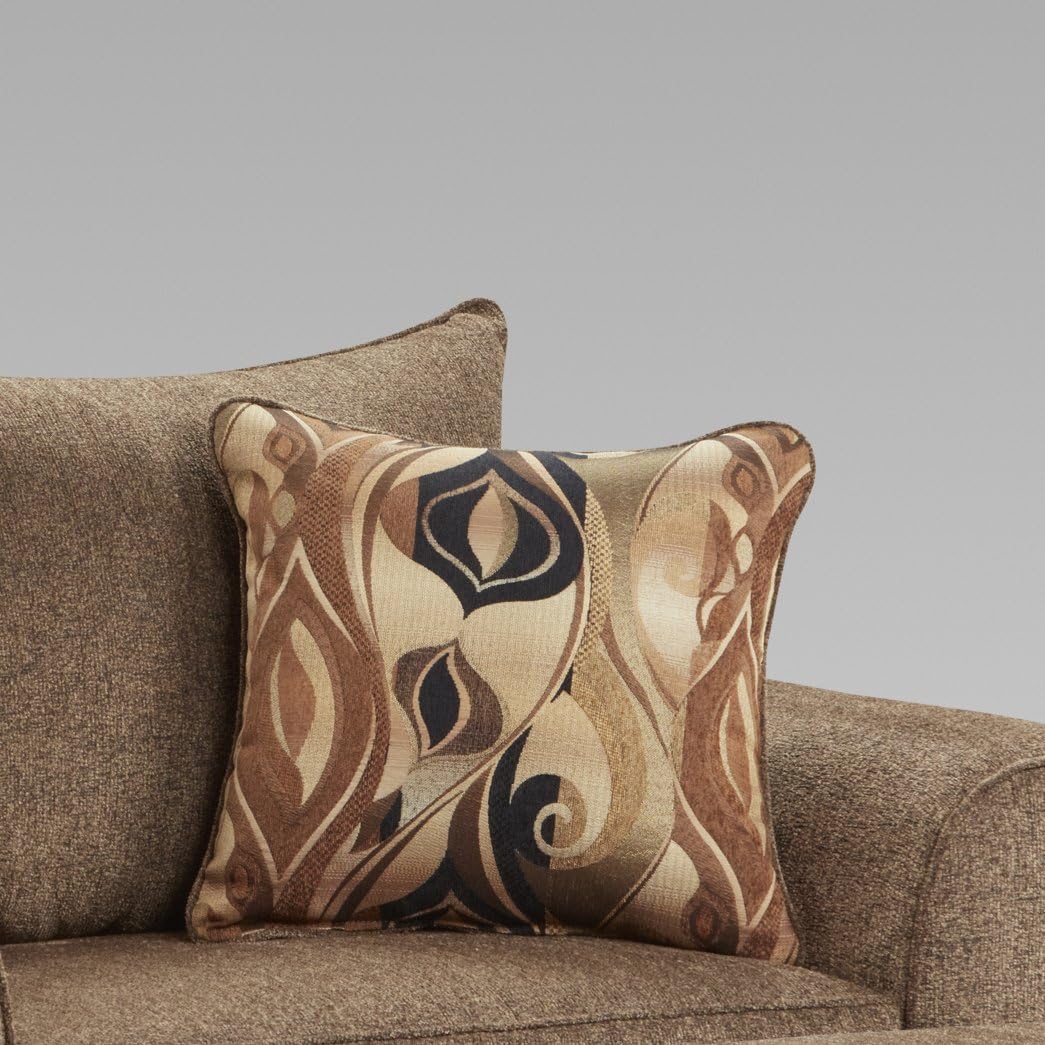 Roundhill Furniture Camero Cafe Sofa, Loveseat & Accent Chair 3 Piece Set