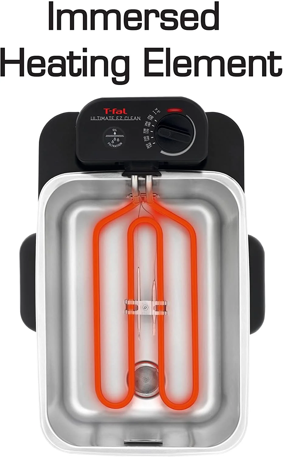 T-fal 3.5L Deep Fryer with Basket, 1700W, Oil Filtration, Temp Control, Digital Timer, Dishwasher Safe Parts
