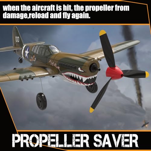 RC Plane 4-CH RC Airplane – RC Airplane Ready to Fly Upgrade P-40 Warhawk Remote Control Airplanes for Beginners Adult with Beginners with Xpilot Stabilization System