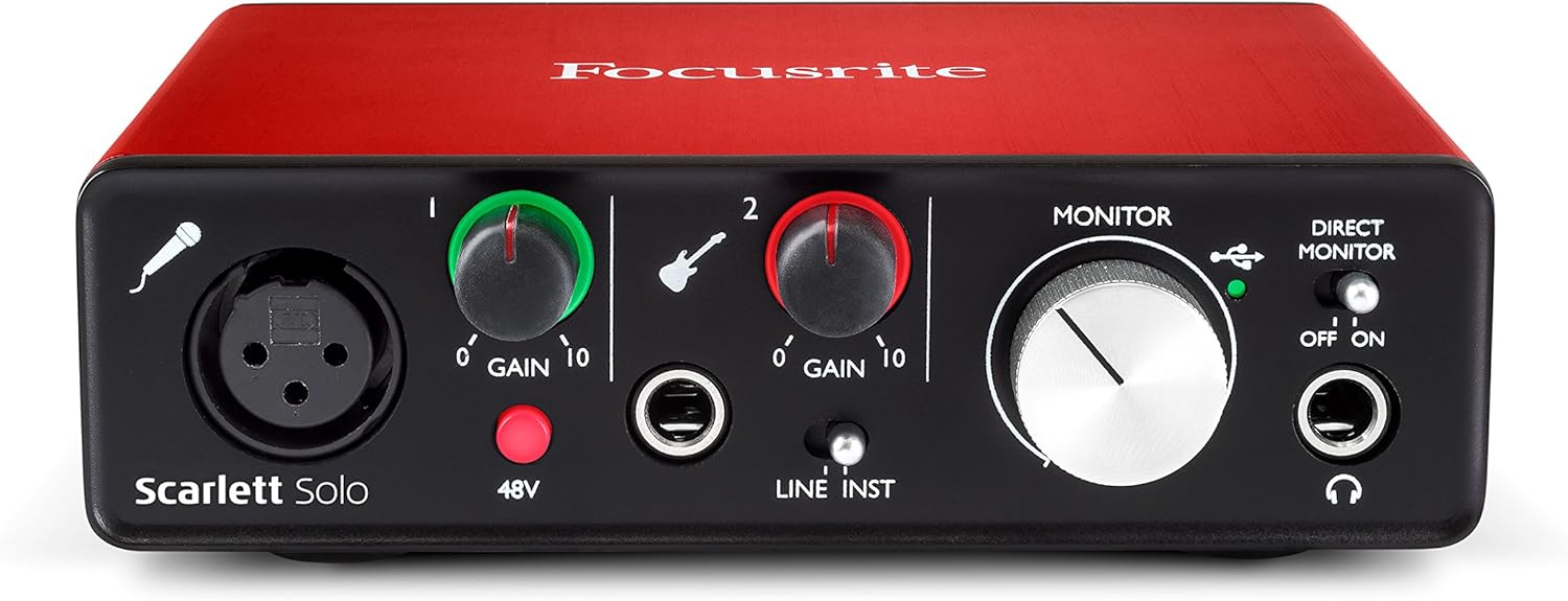 Focusrite Scarlett Solo (2nd Gen) USB Audio Interface with Pro Tools | First
