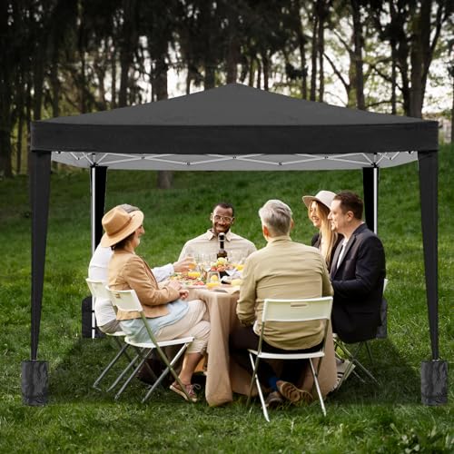 10x20 White Pop Up Canopy Tent Heavy Duty with 6 sidewalls Commercial Outdoor Party Tent Event Wedding Tents Instant Canopy Gazebo with Carry Bag UPF 50+ Waterproof Adjustable Height