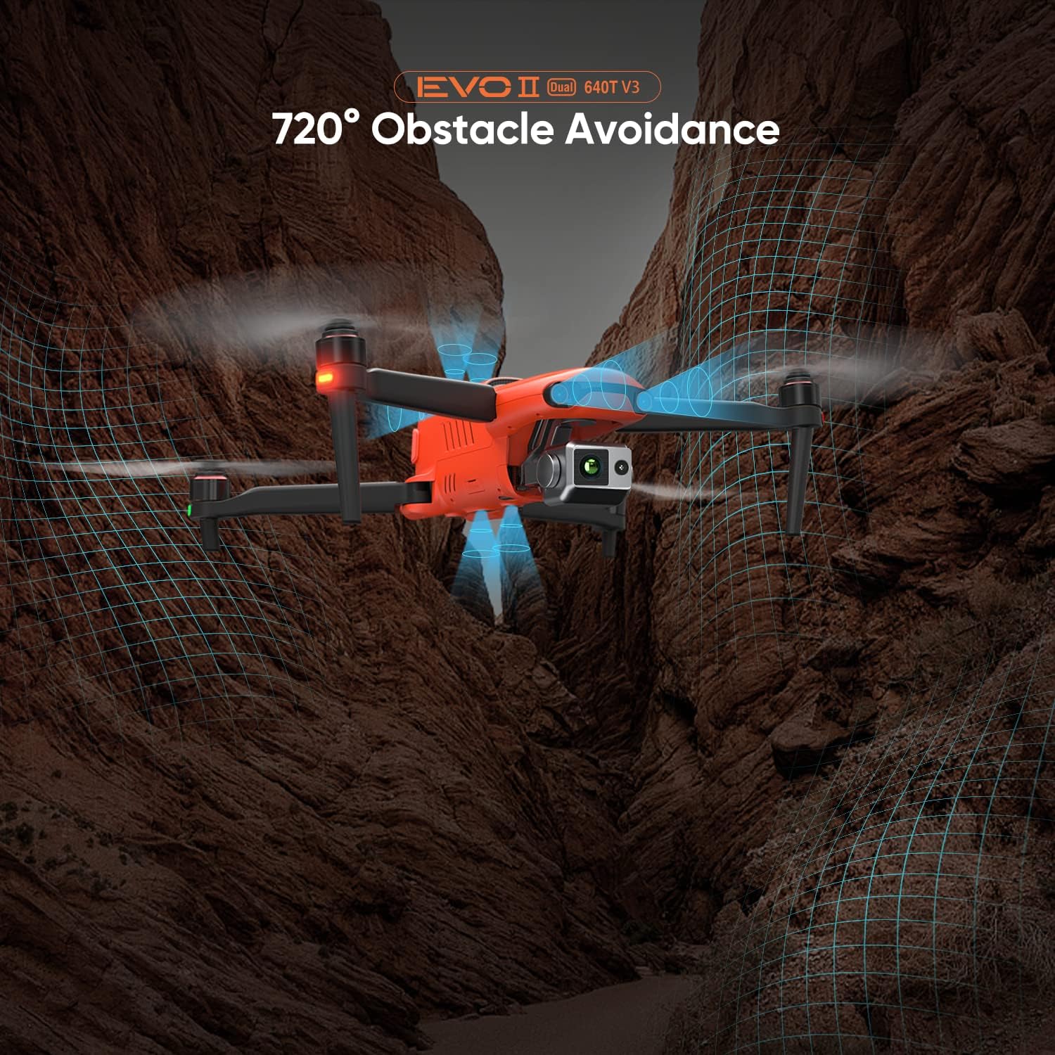 Autel Robotics EVO II Dual 640T V3, 640x512 Thermal Imaging Drone, Remote ID Supported, 0.8'' CMOS&50MP 8K RYYB Sensor,10+ Temp Measurement, D-RI Ranges, Thermal Analysis Tool, for Search&Rescue/Power Inspection/Public Safety/Hunting