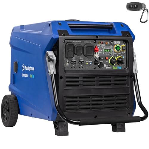 Westinghouse 11000 Peak Watt Tri-Fuel Portable Inverter Generator, Remote Start, Transfer Switch Ready, Gas/Propane/Natural Gas Powered, Low THD, Safe for Electronics, Parallel Capable, CO Sensor