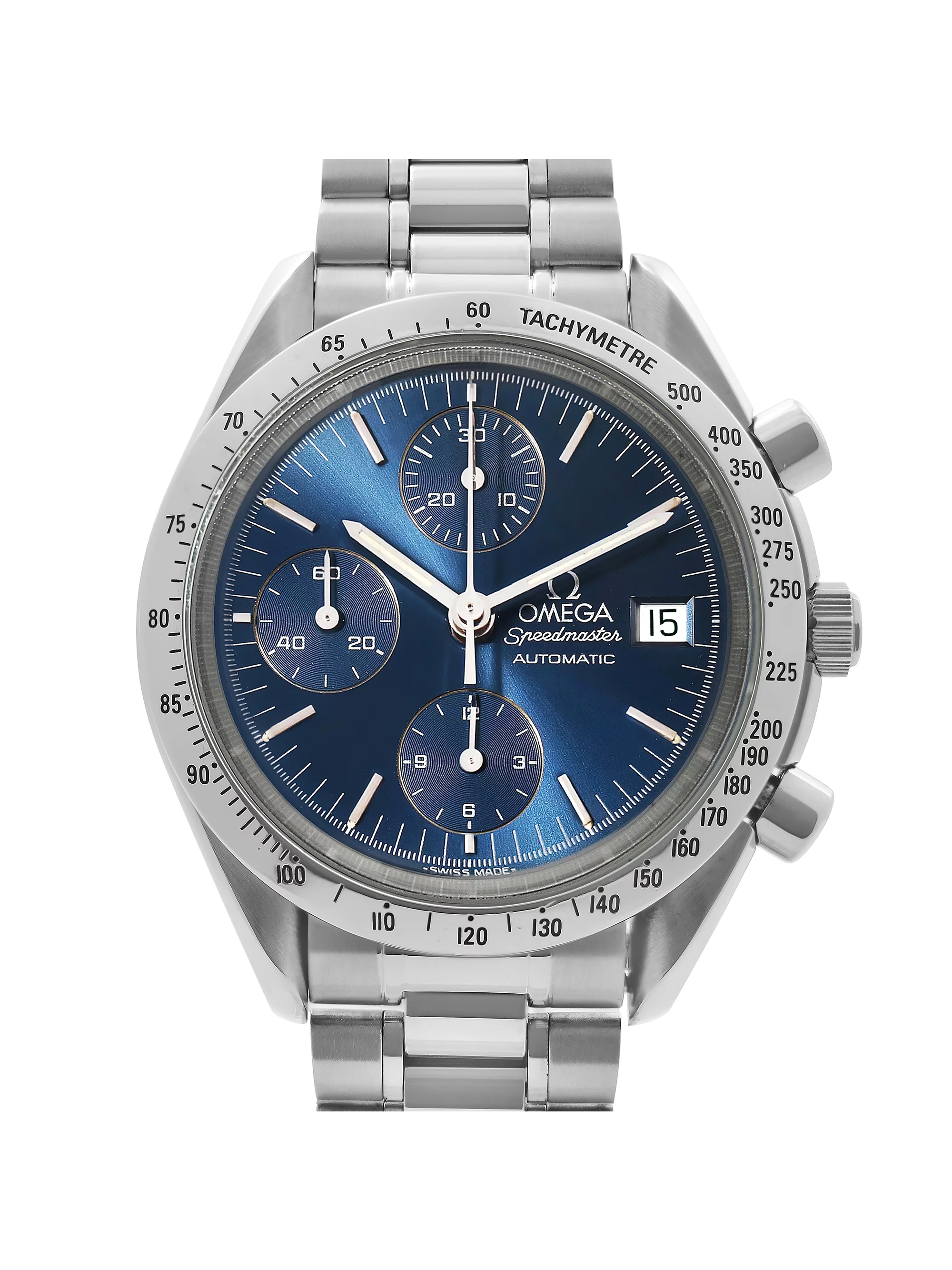 Omega Speedmaster Chronograph Steel Blue Dial Automatic Mens Watch 3511.80.00