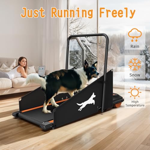 Dog Treadmill for Small and Medium Dogs, Pet Running Machine, Dog Indoor Pacer Treadmill with Remote Control, Dog Pacer Training Pad with LCD Display Screen and Remote